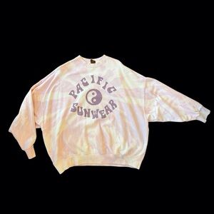 Haus of Hendo Hand Dyed Tie-Dye Sweater - Purple and Cream